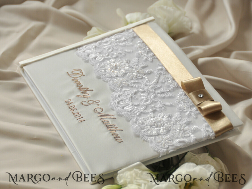 Custom Wedding Guestbook, white