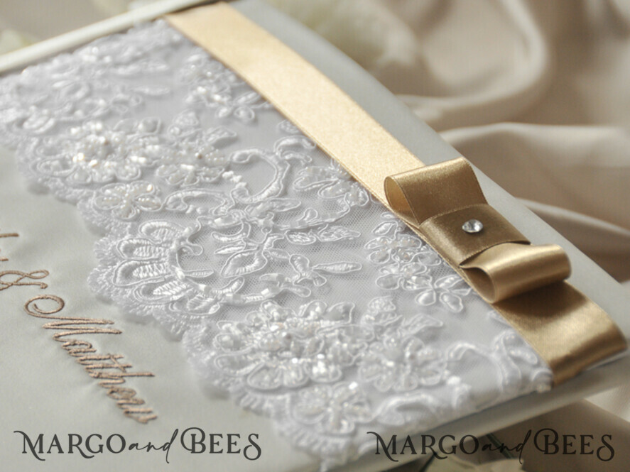Custom Wedding Guestbook, white