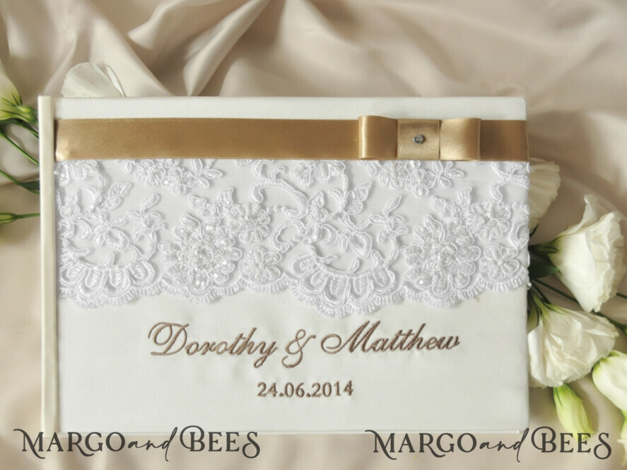 Custom Wedding Guestbook, white