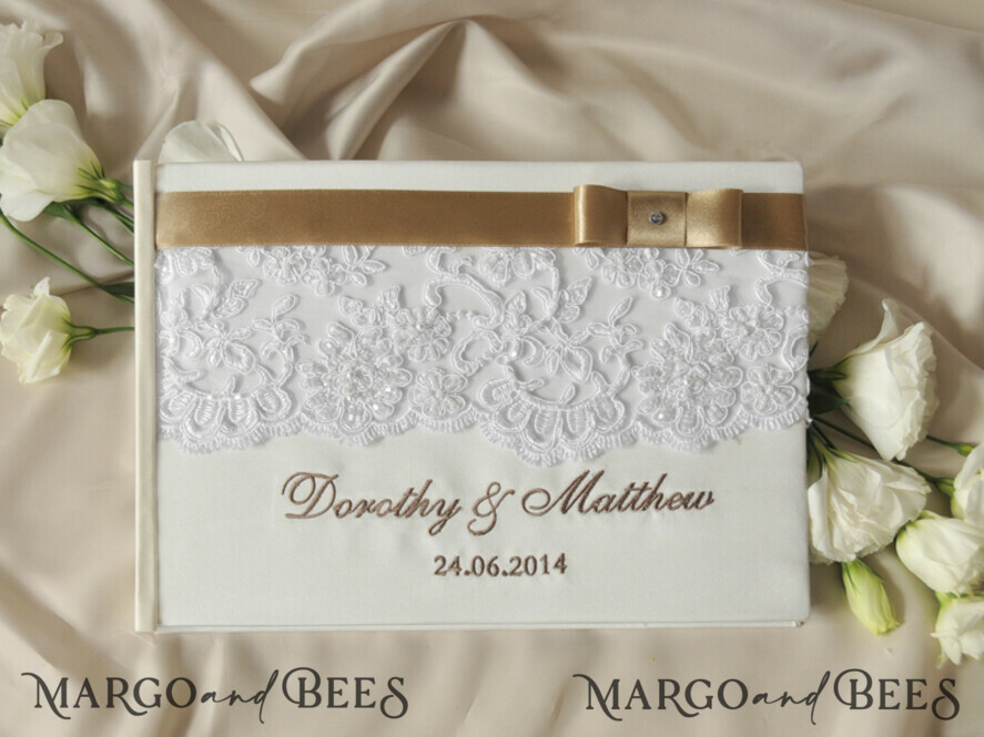 Custom Wedding Guestbook, white