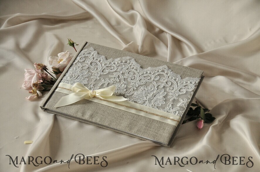 WEDDING GUEST BOOKS Rustic Burlap Linen PhotoBook Wedding Guest Book Personalised, Rustic Instant Photo Book Burlap Instax Wedding Photo Guestbook