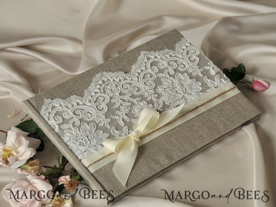 WEDDING GUEST BOOKS Rustic Burlap Linen PhotoBook Wedding Guest Book Personalised, Rustic Instant Photo Book Burlap Instax Wedding Photo Guestbook