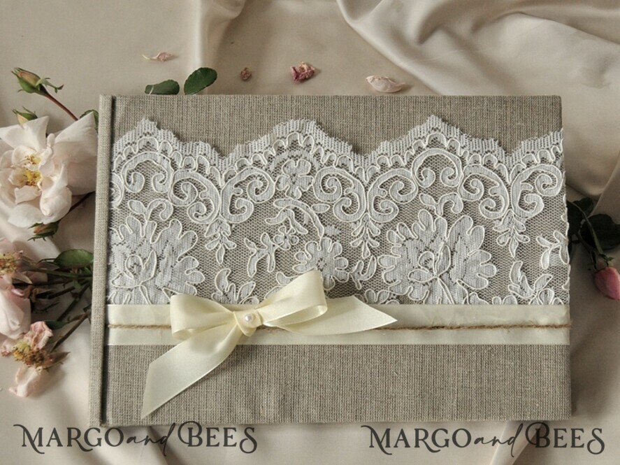 WEDDING GUEST BOOKS Rustic Burlap Linen PhotoBook Wedding Guest Book Personalised, Rustic Instant Photo Book Burlap Instax Wedding Photo Guestbook