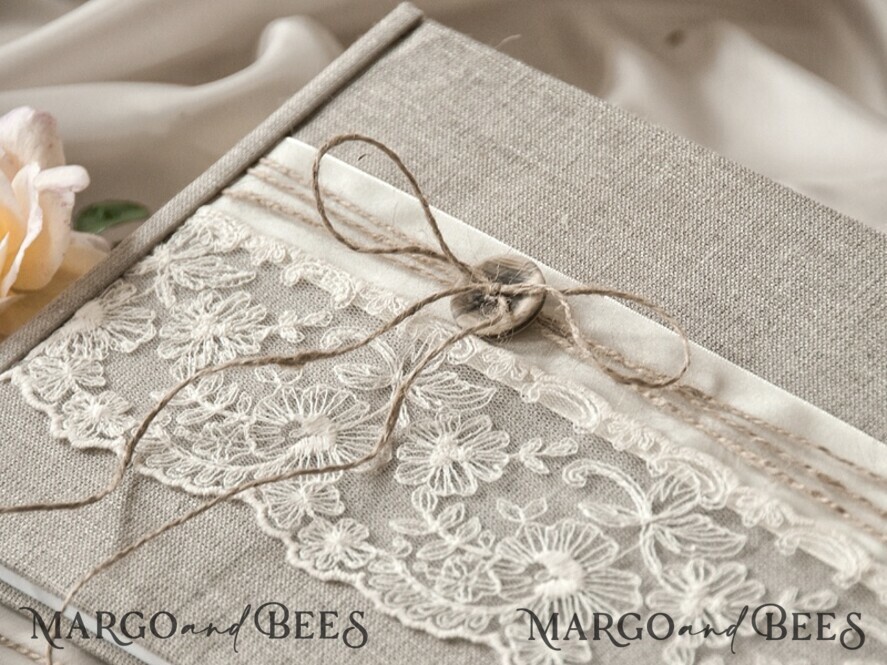 Rerto wedding guestbook, Rustic Instant Photo Book Burlap Instax Wedding Photo Guestbook