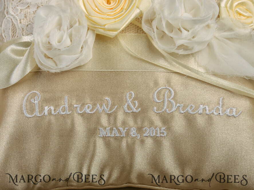RING BEARER BOXES & PILLOWS vintage ring pillows Personalised Wedding Ring Pillow • Lace Ring Bearer Pillow • Custom Boho Ring Bearer