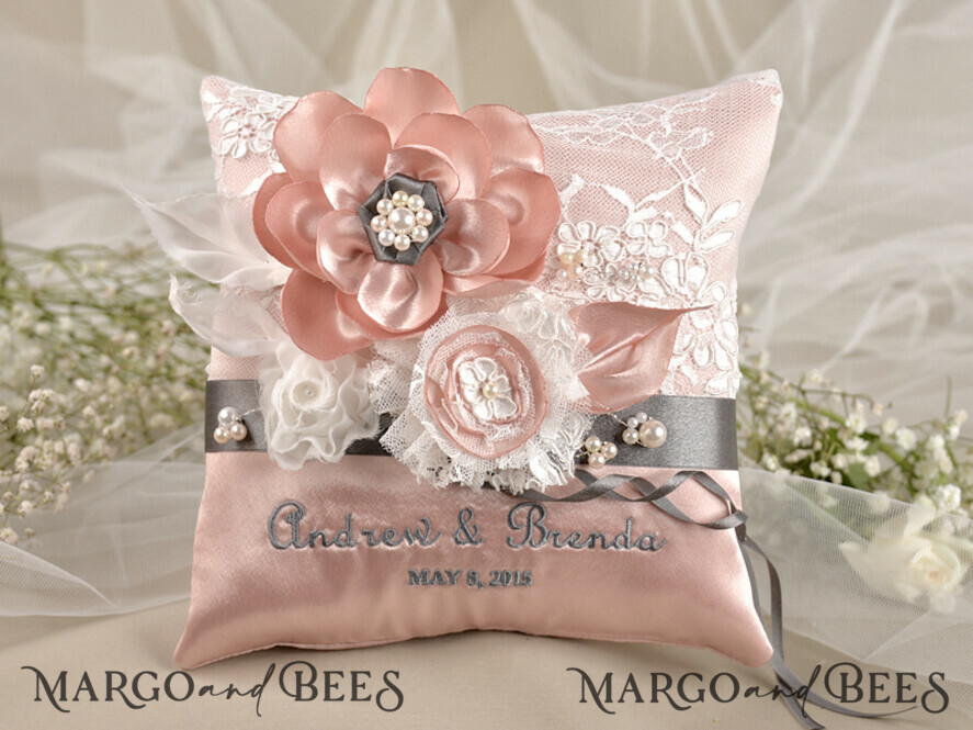 RING BEARER BOXES & PILLOWS vintage ring pillows Handmade Lace Wedding Ring Pillow • Vintage Ring Bearer Pillow • Custom Glamour Ring Bearer