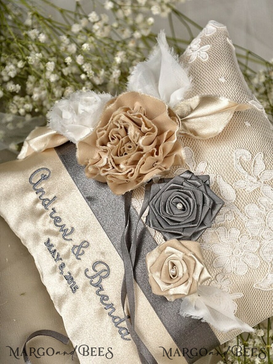 RING BEARER BOXES & PILLOWS vintage ring pillows Wedding Ring Pillow • Presonalised Ring Bearer Pillow • Custom Wedding Ring Bearer