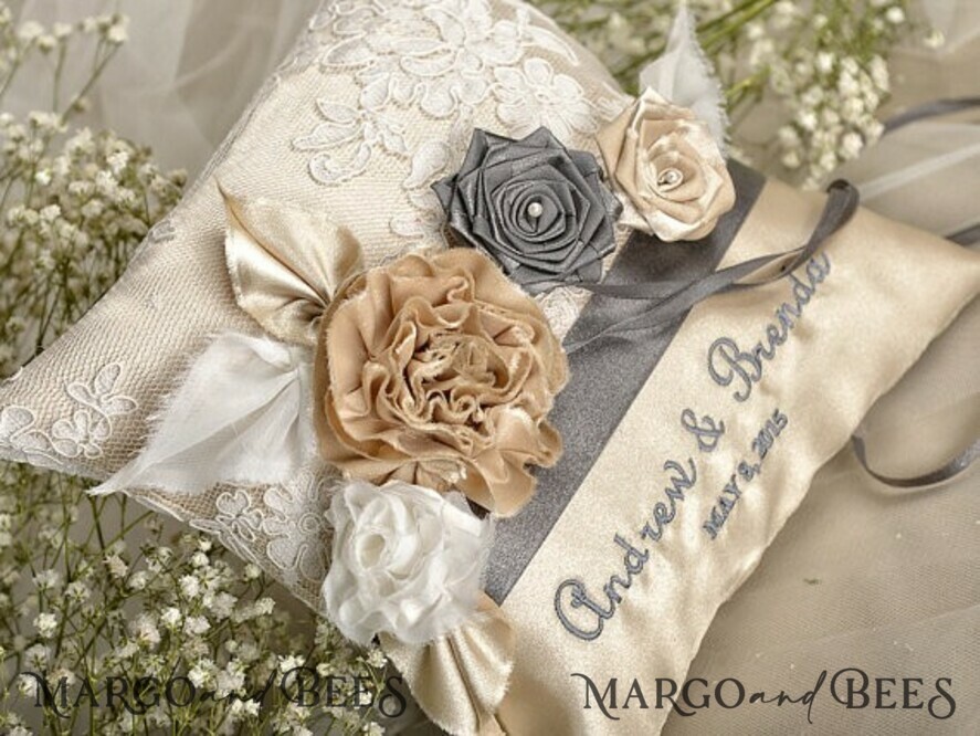 RING BEARER BOXES & PILLOWS vintage ring pillows Wedding Ring Pillow • Presonalised Ring Bearer Pillow • Custom Wedding Ring Bearer