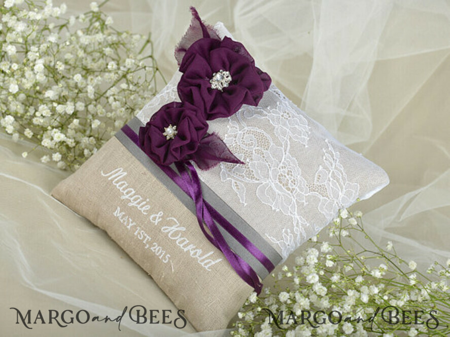 RING BEARER BOXES & PILLOWS vintage ring pillows Wedding Ring Pillow • Presonalised Ring Bearer Pillow • Custom Wedding Ring Bearer