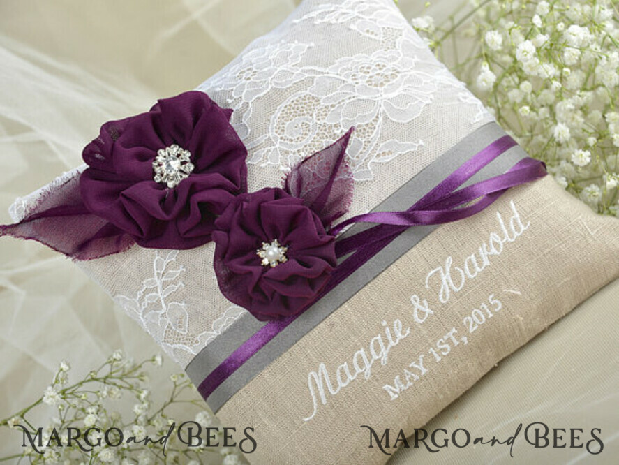 RING BEARER BOXES & PILLOWS vintage ring pillows Wedding Ring Pillow • Presonalised Ring Bearer Pillow • Custom Wedding Ring Bearer