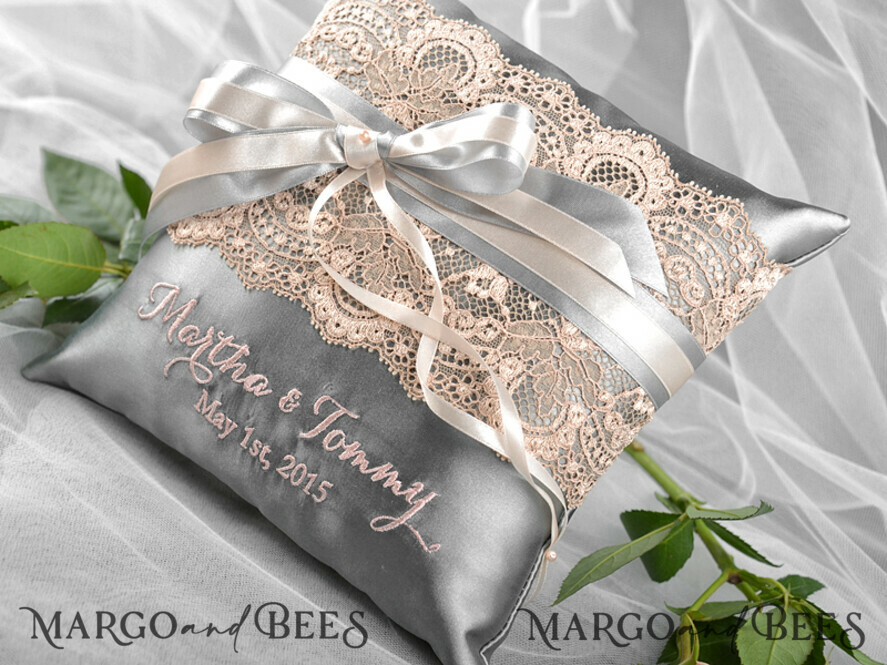 RING BEARER BOXES & PILLOWS vintage ring pillows Handmade Lace Wedding Ring Pillow • Vintage Ring Bearer Pillow • Custom Glamour Ring Bearer
