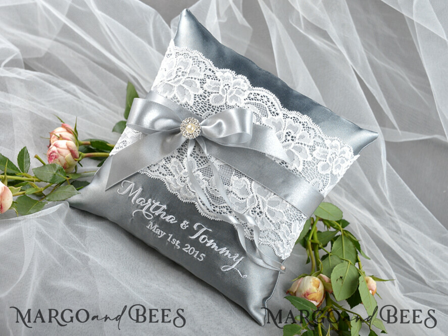 RING BEARER BOXES & PILLOWS vintage ring pillows Vintage Lace Wedding Ring Pillow • Embroidered Ring Bearer Pillow • Ring Bearer Pillow Presonalised