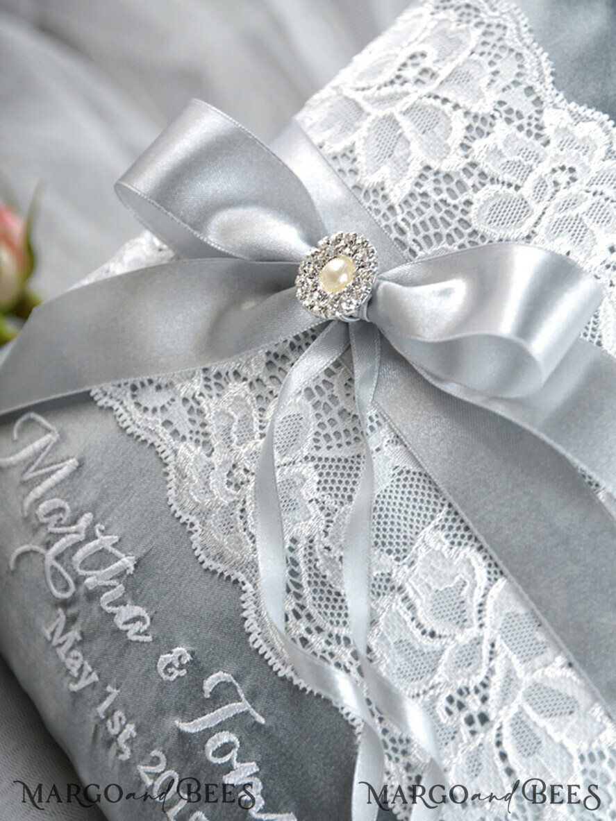 RING BEARER BOXES & PILLOWS vintage ring pillows Vintage Lace Wedding Ring Pillow • Embroidered Ring Bearer Pillow • Ring Bearer Pillow Presonalised
