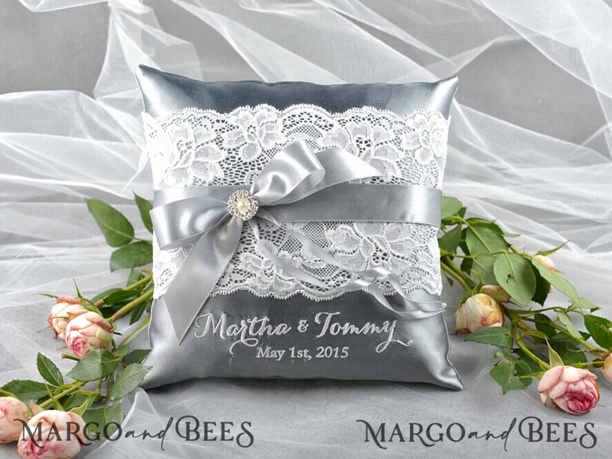 RING BEARER BOXES & PILLOWS vintage ring pillows Vintage Lace Wedding Ring Pillow • Embroidered Ring Bearer Pillow • Ring Bearer Pillow Presonalised