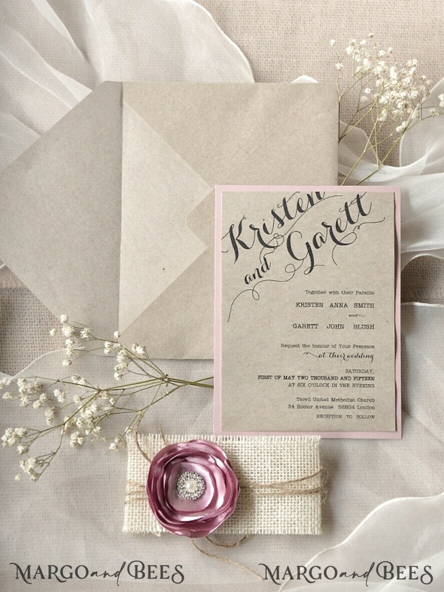 WEDDING INVITATIONS rustic / country / shabby chick Wedding invitations custom, affordable invites