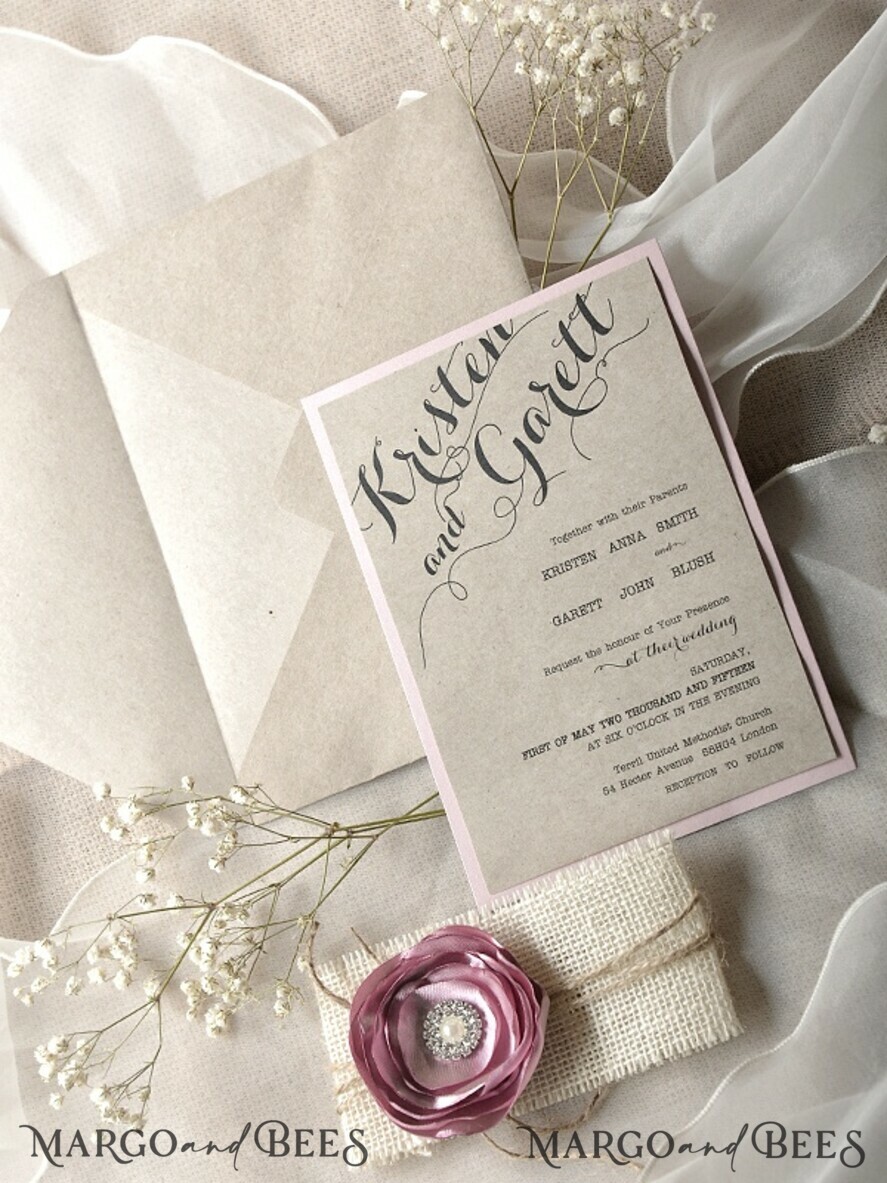 WEDDING INVITATIONS rustic / country / shabby chick Wedding invitations custom, affordable invites