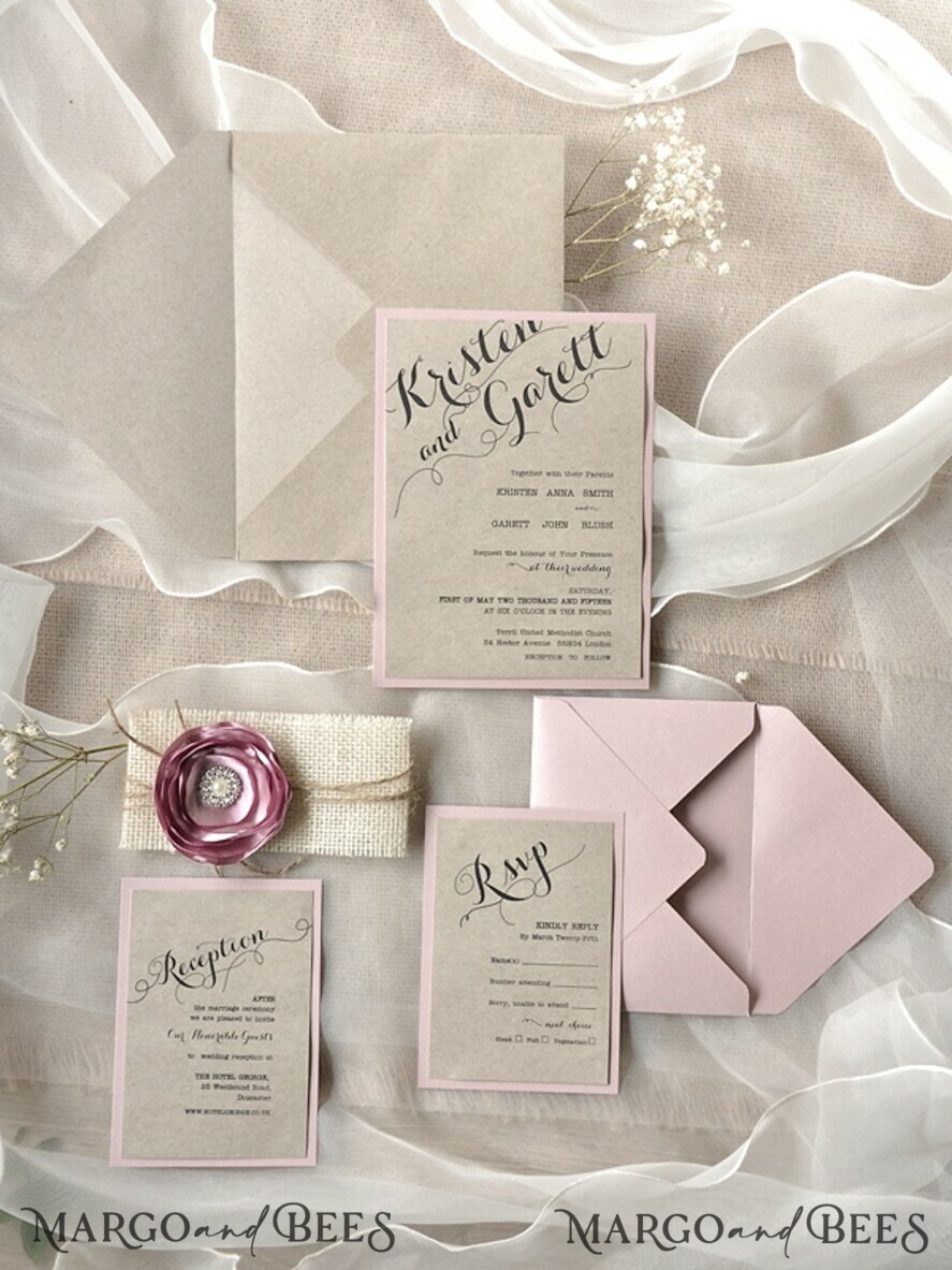WEDDING INVITATIONS rustic / country / shabby chick Wedding invitations custom, affordable invites