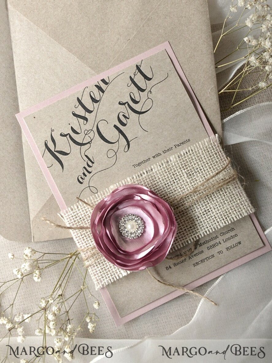 WEDDING INVITATIONS rustic / country / shabby chick Wedding invitations custom, affordable invites