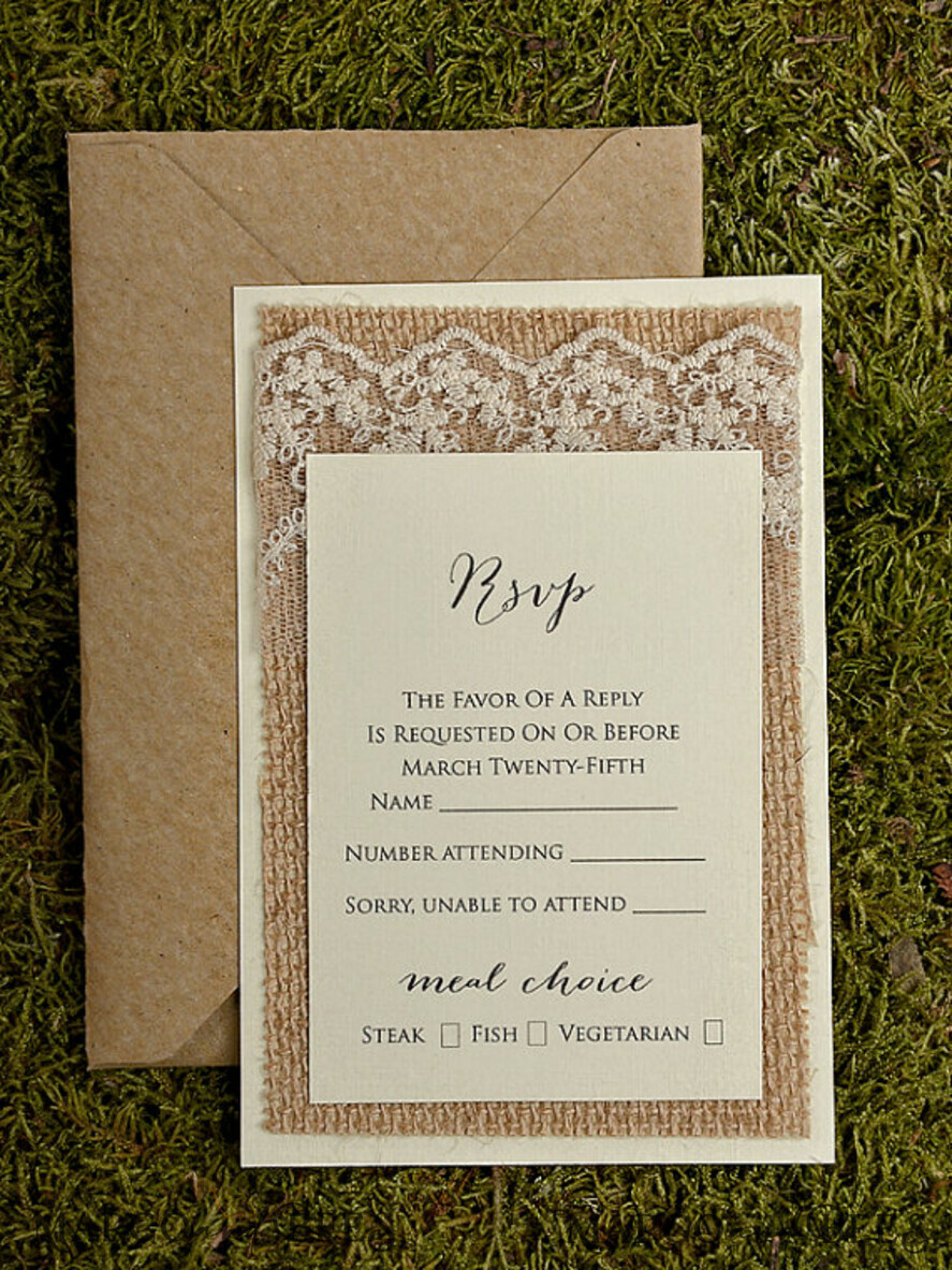 WEDDING INVITATIONS rustic / country / shabby chick Exceptional wedding invitations, simple rustic stationery