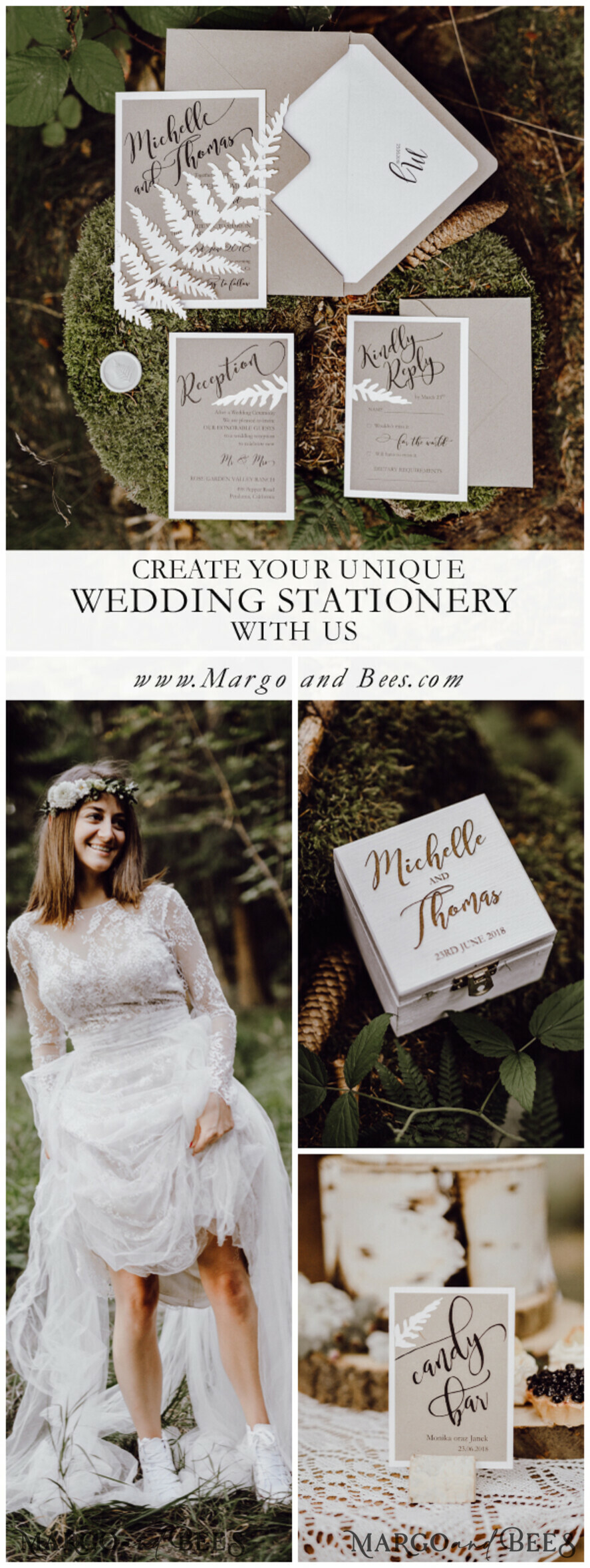 WEDDING INVITATIONS rustic / country / shabby chick Bespoke wedding invitations, country barn stationery