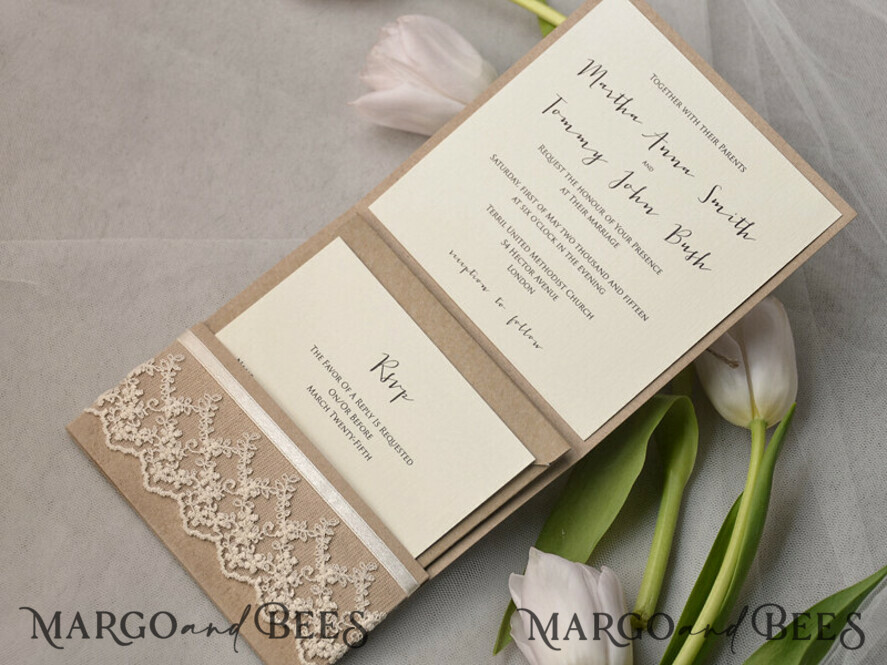 WEDDING INVITATIONS rustic / country / shabby chick Wedding invitations custom colors, vintage rustic invites