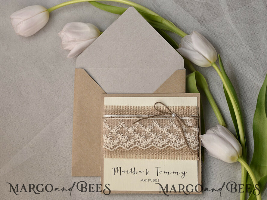 WEDDING INVITATIONS rustic / country / shabby chick Wedding invitations custom colors, vintage rustic invites