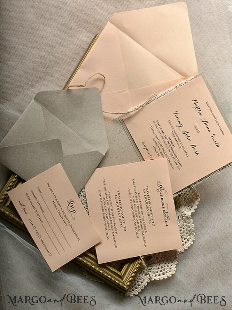 WEDDING INVITATIONS rustic / country / shabby chick Personalised wedding invitation, simple rustic stationery