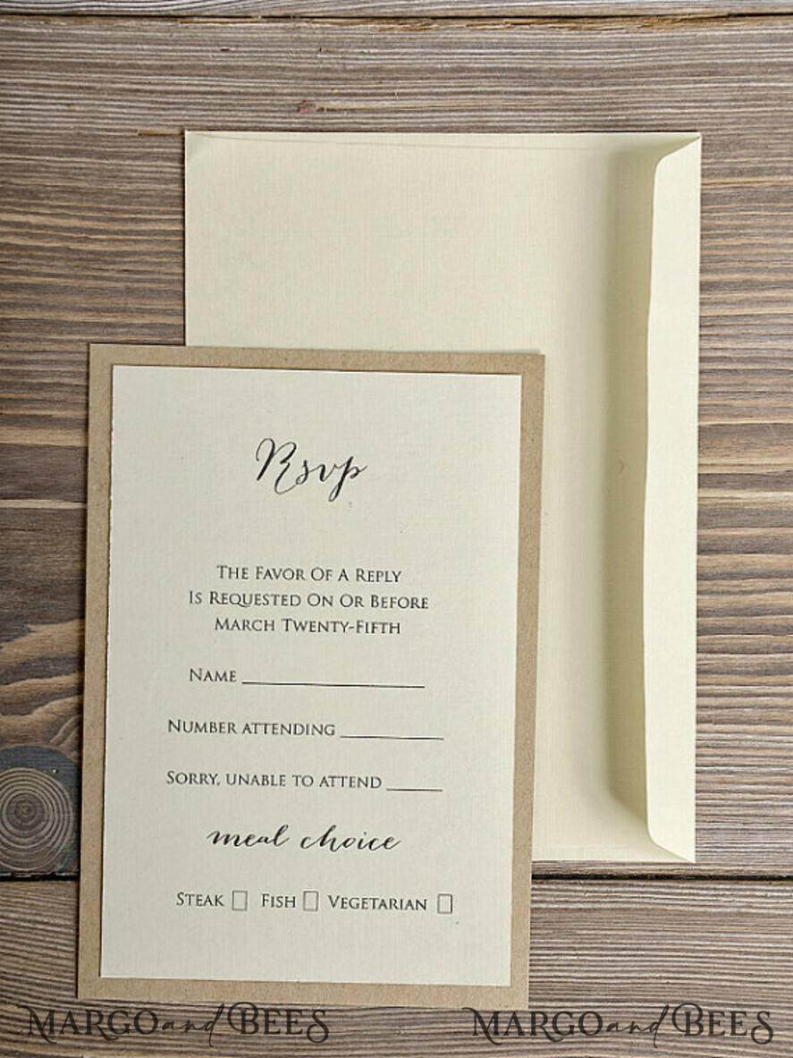 WEDDING INVITATIONS rustic / country / shabby chick Personalised Wedding invitations, rustic eco invites