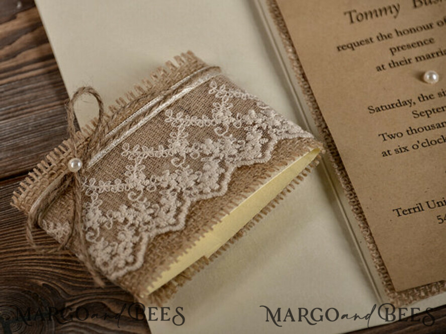 WEDDING INVITATIONS rustic / country / shabby chick Modern Wedding invitations, natural rustic stationery