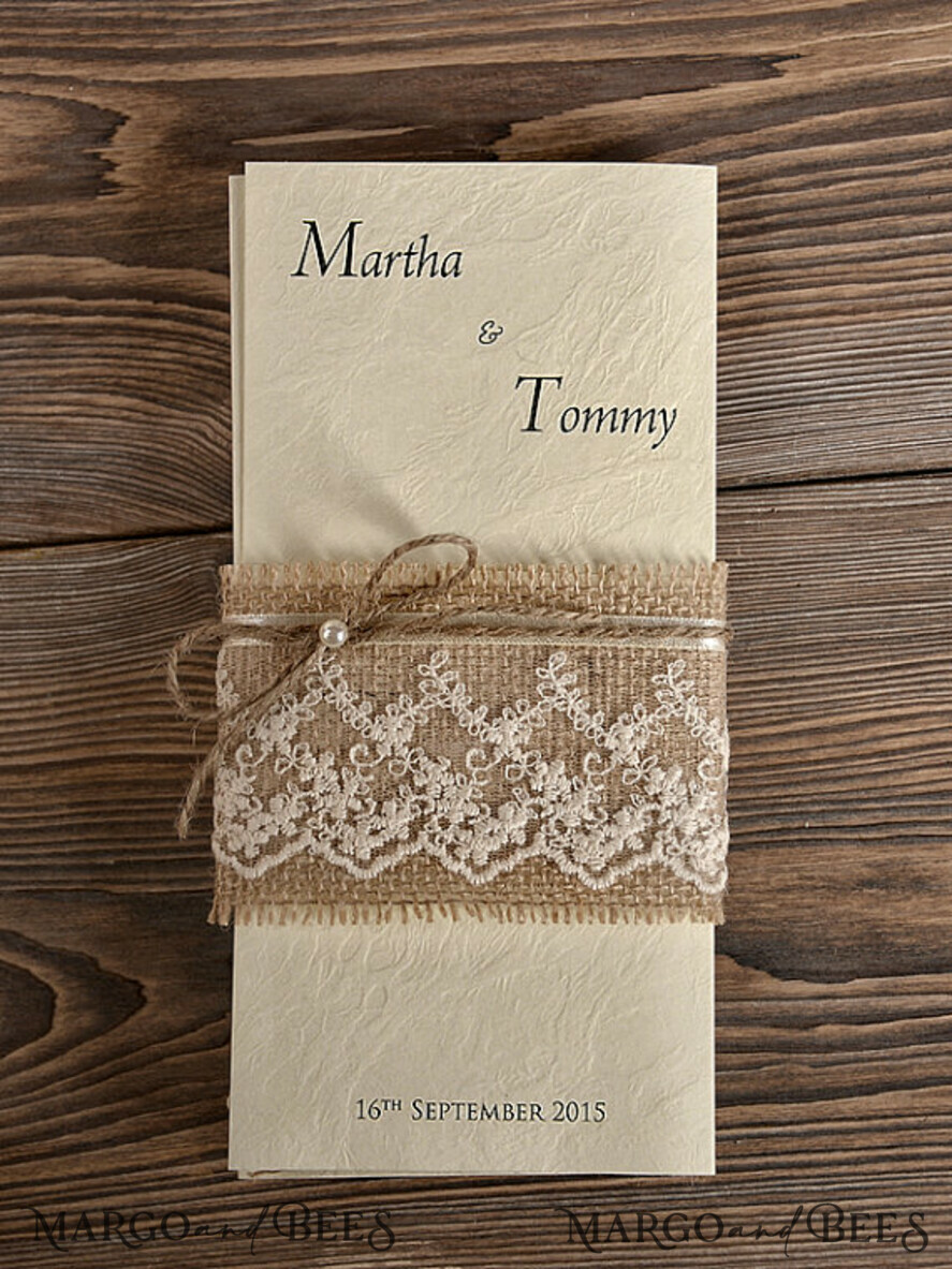 WEDDING INVITATIONS rustic / country / shabby chick Modern Wedding invitations, natural rustic stationery