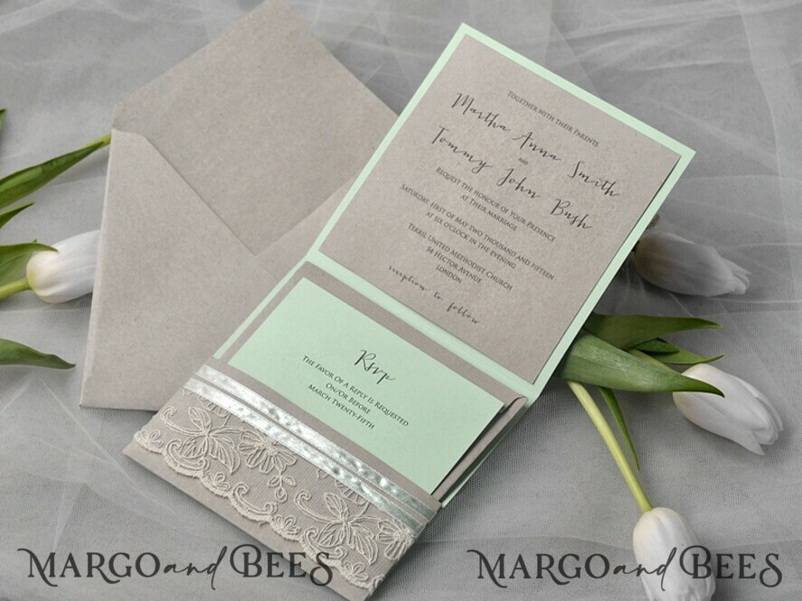 WEDDING INVITATIONS rustic / country / shabby chick Personalised Wedding invitations, cheap invites