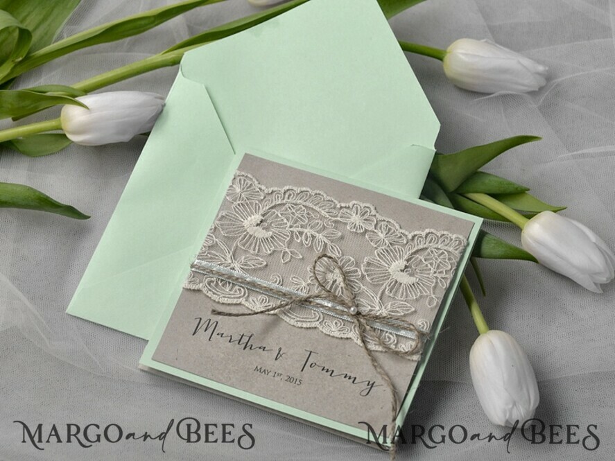 WEDDING INVITATIONS rustic / country / shabby chick Personalised Wedding invitations, cheap invites