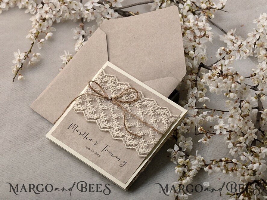 WEDDING INVITATIONS rustic / country / shabby chick Stunning wedding invitations, natural rustic stationery