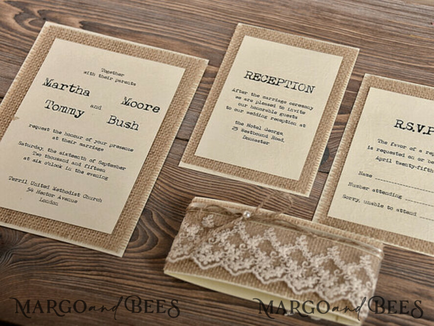 WEDDING INVITATIONS rustic / country / shabby chick Best wedding invitations, kraft rustic invites