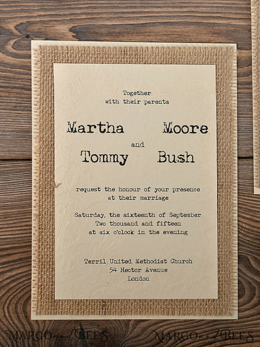 WEDDING INVITATIONS rustic / country / shabby chick Best wedding invitations, kraft rustic invites