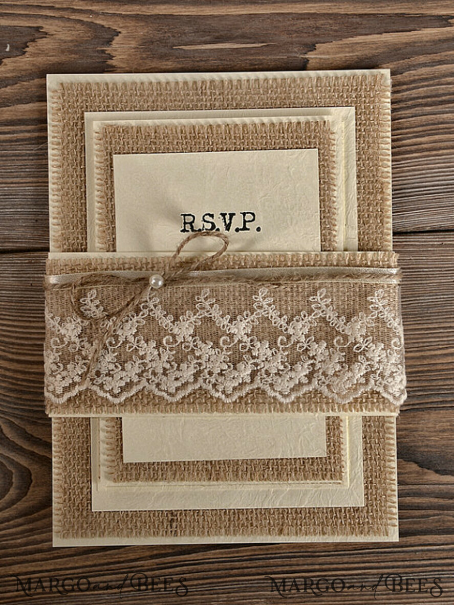WEDDING INVITATIONS rustic / country / shabby chick Best wedding invitations, kraft rustic invites