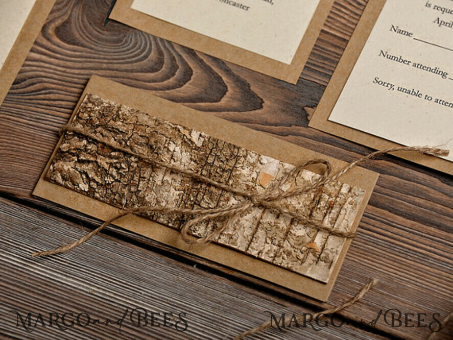 WEDDING INVITATIONS rustic / country / shabby chick Beautiful wedding invitations kraft rustic invites
