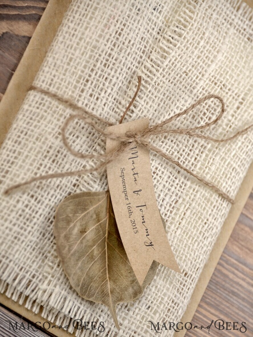 WEDDING INVITATIONS rustic / country / shabby chick Beautiful wedding invitations, burlap hessian invites