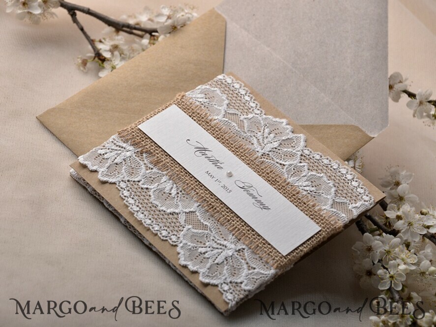 WEDDING INVITATIONS rustic / country / shabby chick Romantic Wedding invitations shabby chic stationery