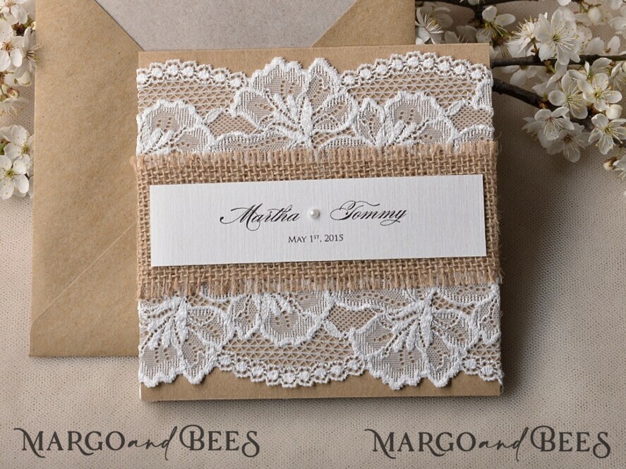 WEDDING INVITATIONS rustic / country / shabby chick Romantic Wedding invitations shabby chic stationery