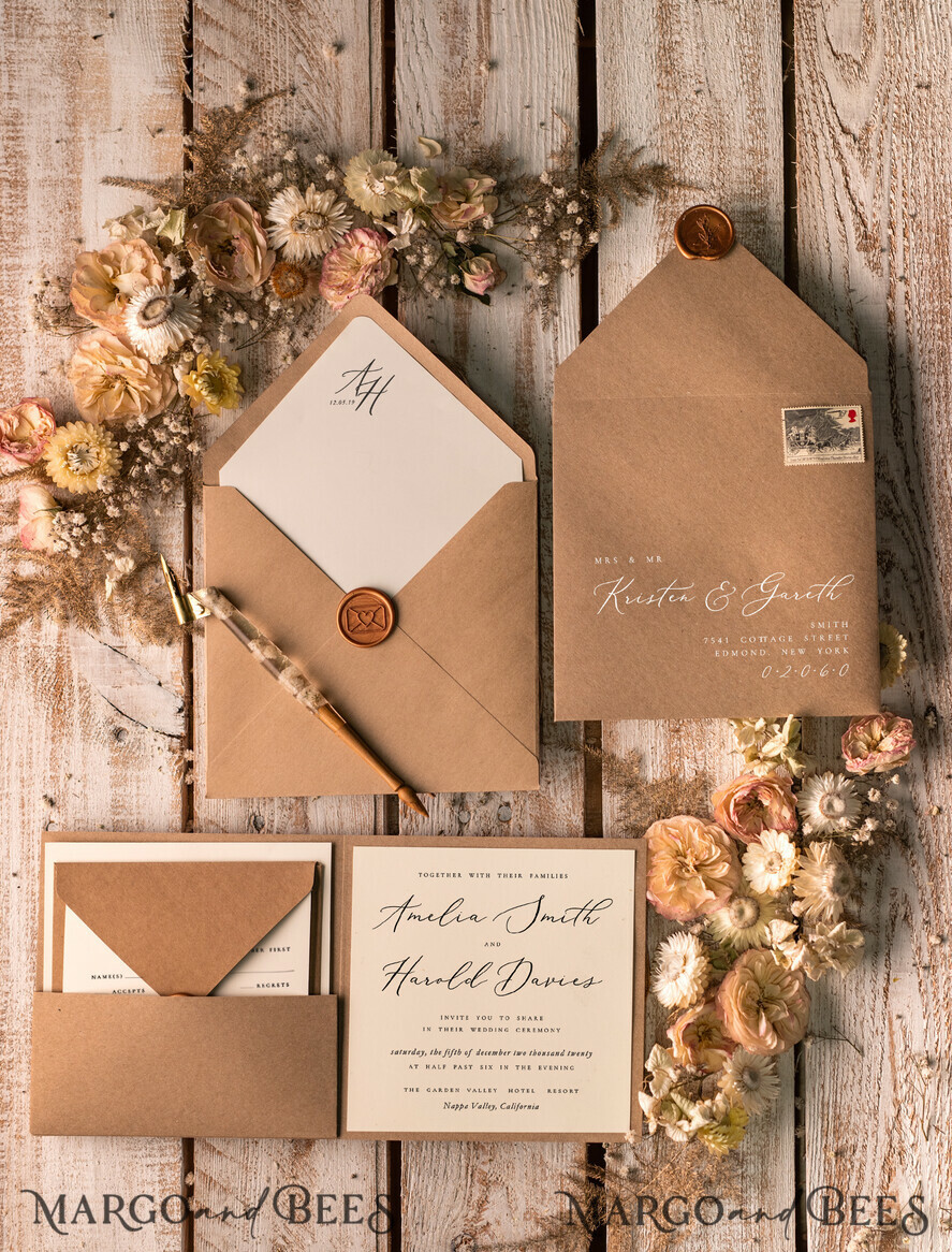 WEDDING INVITATIONS rustic / country / shabby chick Affordable wedding invitations burlap hessian invites