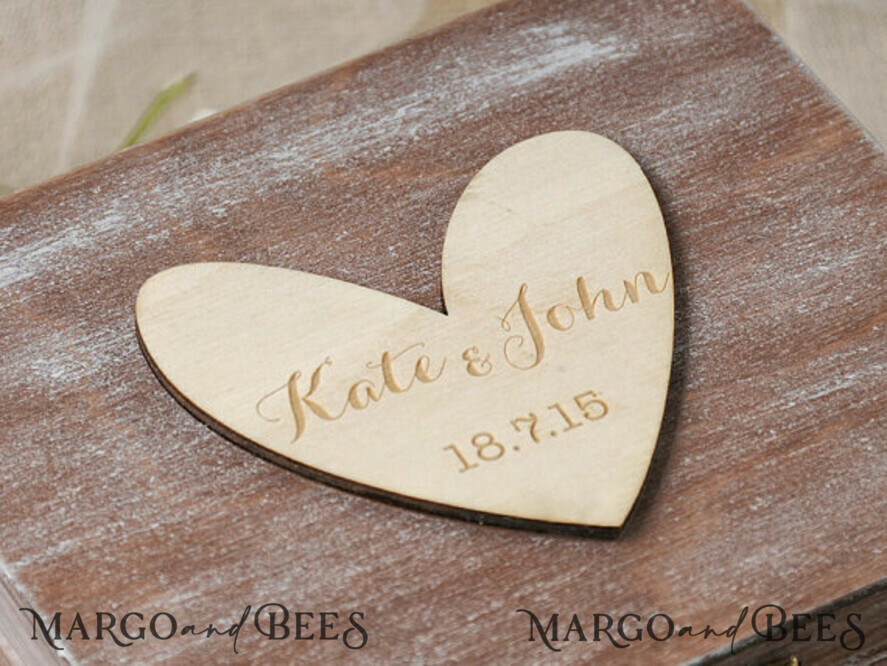 RING BEARER BOXES & PILLOWS Epoxy Wedding rings Box Presoanlised wedding Ring box for 2 or 3 rings, wood wedding ring box • rustic wedding rings box • real flowers in resin luxury ring box