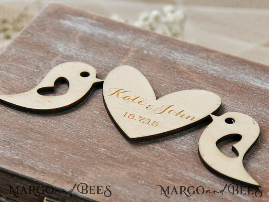 RING BEARER BOXES & PILLOWS Epoxy Wedding rings Box Presonaised Ring Box for wedding bands, rustic glam wedding ring box • handmade ring bearer box • velvet luxury ring box