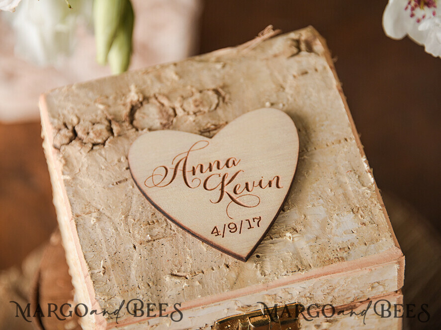 RING BEARER BOXES & PILLOWS Epoxy Wedding rings Box Personalised wedding box his and hers, Handmade wedding ring box • Real Flowers ring bearer box • wood luxury ring box