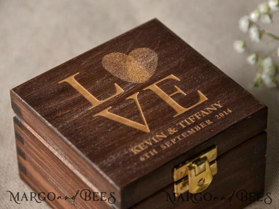 RING BEARER BOXES & PILLOWS Epoxy Wedding rings Box Personalised wedding box his and hers, engraved wedding ring box • personalised rustic ring box • real flowers in epoxy luxury ring box