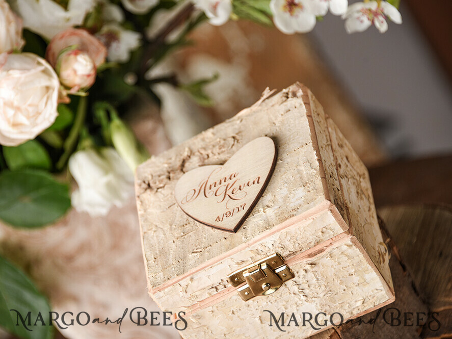 RING BEARER BOXES & PILLOWS Epoxy Wedding rings Box Presoanlised wedding Ring box for 2 or 3 rings, rustic glam wedding ring box • handmade ring bearer box • velvet luxury ring box