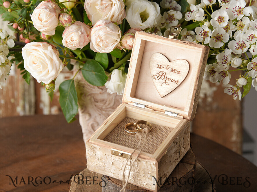 RING BEARER BOXES & PILLOWS Epoxy Wedding rings Box Presoanlised wedding Ring box for 2 or 3 rings, rustic glam wedding ring box • handmade ring bearer box • velvet luxury ring box