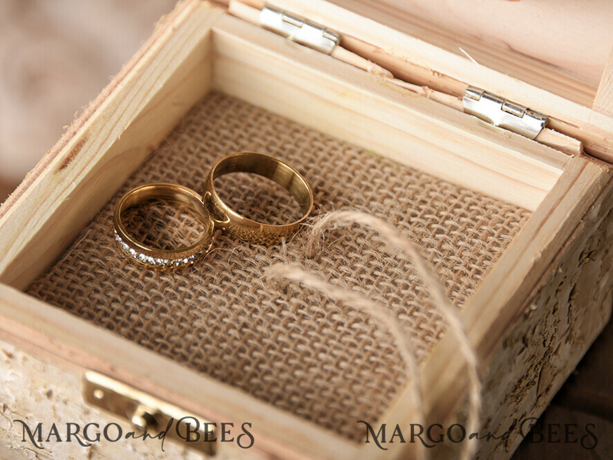 RING BEARER BOXES & PILLOWS Epoxy Wedding rings Box Presoanlised wedding Ring box for 2 or 3 rings, rustic glam wedding ring box • handmade ring bearer box • velvet luxury ring box