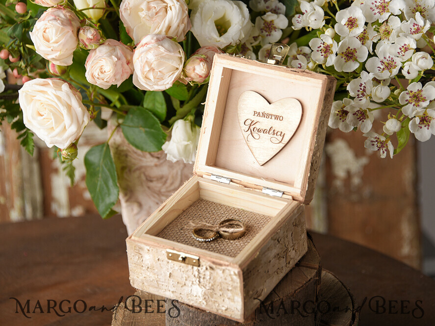 RING BEARER BOXES & PILLOWS Epoxy Wedding rings Box Presoanlised wedding Ring box for 2 or 3 rings, rustic glam wedding ring box • handmade ring bearer box • velvet luxury ring box