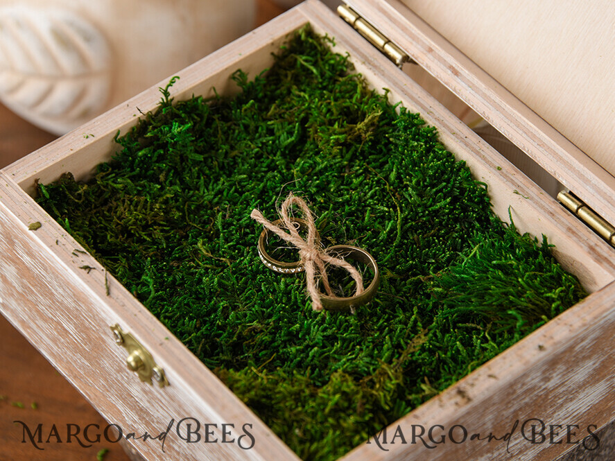RING BEARER BOXES & PILLOWS Epoxy Wedding rings Box Custom Wedding Ring box for ceremony, Handmade wedding ring box • Real Flowers ring bearer box • wood luxury ring box